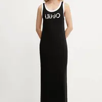 Šaty Liu Jo černá barva, maxi, VA5134.JS360