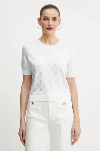 Tričko Guess JASMINE dámské, bílá barva, W5GR05 Z3D60