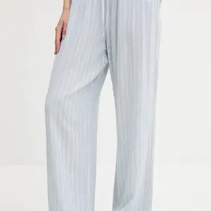 Lněné kalhoty Abercrombie & Fitch