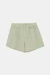 Dětské šortky s příměsí lnu Guess zelená barva, J5GD33 WG5G0