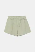 Dětské šortky s příměsí lnu Guess zelená barva, J5GD33 WG5G0