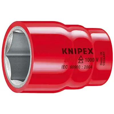 Hlavice nástrčná, 1/2", šestihran, izolovaná, 1000V, 12 mm - KNIPEX 98 47 12 Velikost: 13 mm