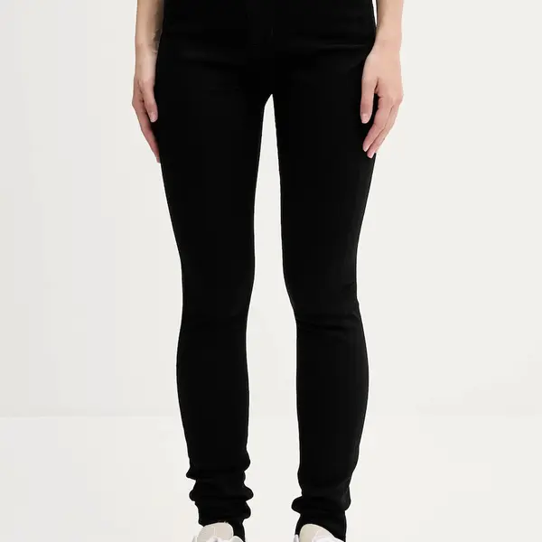 Džíny Tommy Jeans dámské, černá barva, DW0DW19936