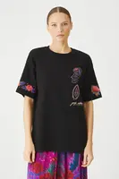 Bavlněné tričko Medicine dámské, černá barva