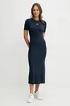 Šaty Calvin Klein Jeans tmavomodrá barva, maxi, LV044C902G