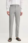 Kalhoty Tommy Hilfiger pánské, šedá barva, přiléhavé, SQTHL7527.SQTH509
