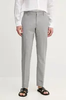 Kalhoty Tommy Hilfiger pánské, šedá barva, přiléhavé, SQTHL7527.SQTH509