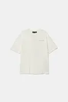 Dětské bavlněné tričko Napapijri S-AHR béžová barva, s potiskem, NP0A88ZO2061