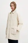 Bunda Tommy Hilfiger béžová barva, přechodná, WW0WW46448