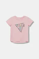 Dětské tričko Guess růžová barva, K5YI06 K6YW4