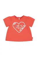 Kojenecké tričko Levi's HEART SS PUFF SLEEVE SLV TEE červená barva, 1EM402