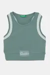 Dětský top United Colors of Benetton zelená barva, 3P4ZCH01U
