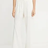 Kalhoty Liu Jo dámské, béžová barva, široké, high waist, TA5204 TS922