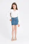 Dětská riflová sukně Twinset modrá barva, mini, 251GJ2511