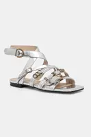 Kožené tenisky Pinko Marli stříbrná barva, SD0317 P049 ZZF