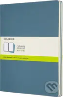 Moleskine - sada 3 zošitov (modré) (veľké, čisté)