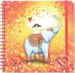 Kroužkový zápisník s gumičkou SLON