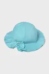Dětský bavlněný klobouk Mayoral tyrkysová barva, 10879