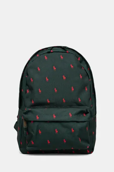 Dětský batoh Polo Ralph Lauren zelená barva, velký, vzorovaný, 9AR153