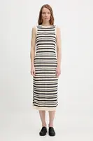 Šaty Tommy Hilfiger béžová barva, maxi, přiléhavé, WW0WW45649