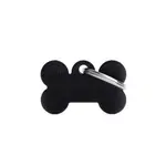 MF SMALL BONE ALUMINUM BLACK 1,9x3 cm gravírovateľný prívesok