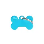 MF SMALL BONE ALUMINUM LIGHT BLUE 1,9x3 cm gravírovateľný prívesok