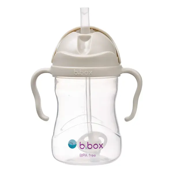 B.BOX Hrneček s brčkem - béžový 240 ml