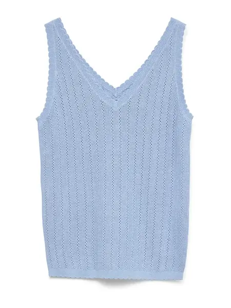 VERO MODA Vyšívaný top 'VMNEWLEX'  dymovo modrá