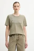 Bavlněné tričko MICHAEL Michael Kors zelená barva, MS551SC491