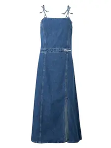 KARL LAGERFELD JEANS Košeľové šaty  modrá / biela