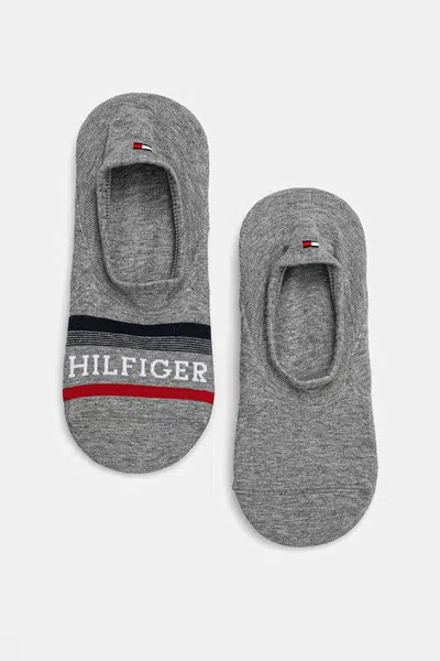 Ponožky Tommy Hilfiger 2-pack pánské, šedá barva, 701232938