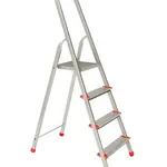 Jednostranné schůdky hliníkové, 4 stupně, výška 137 cm - ALVE Eurostyl