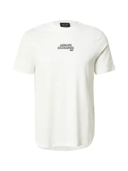 ARMANI EXCHANGE Tričko  šedobiela