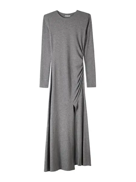 Bershka Šaty  sivá melírovaná