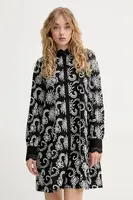 Bavlněné šaty Bruuns Bazaar černá barva, mini, BBW4378