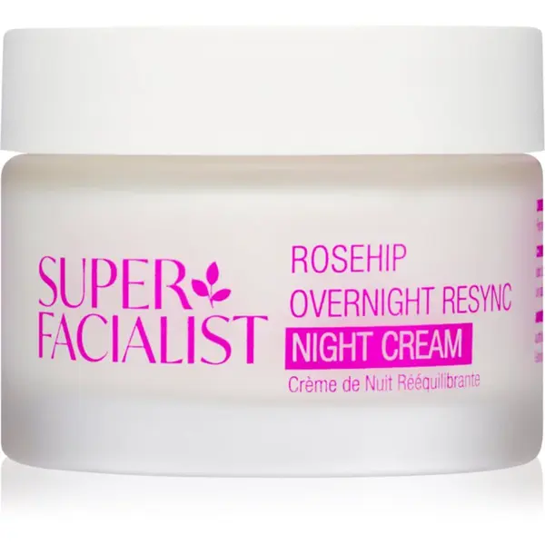 Super Facialist Rosehip Overnight Resync zpevňující a zjemňující noční krém pro výživu a hydrataci 50 ml