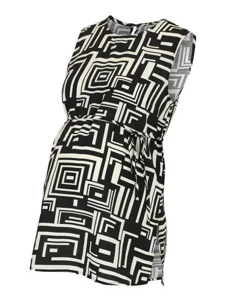 Only Maternity Tričko 'OLMKARTA'  čierna / biela