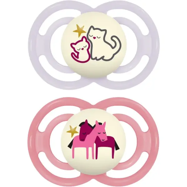 MAM Perfect Night 6m+ dudlík Purple/ Pink 2 ks