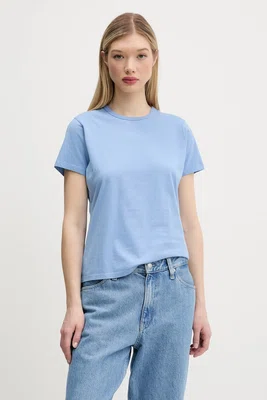 Bavlněné tričko Abercrombie & Fitch modrá barva, KI139-5231