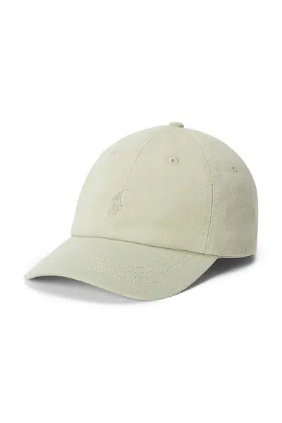 Bavlněná baseballová čepice Polo Ralph Lauren zelená barva, 211967365
