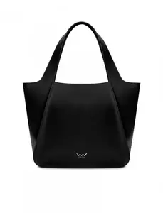 Trendy dámská koženková kabelka na rameno Calyste Middle Black, černá