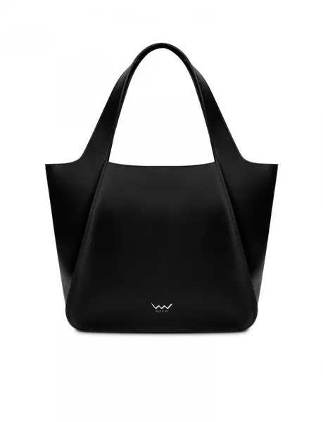 Trendy dámská koženková kabelka na rameno Calyste Middle Black, černá