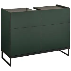 MID.YOU SKŘÍŇKA POD UMYVADLO, zelená, černá, zelená, černá, 80/59,4/31 cm