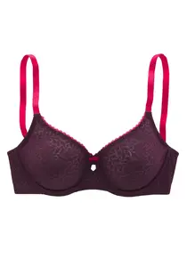 NUANCE Zmenšujúca podprsenka  tmavofialová / ružová