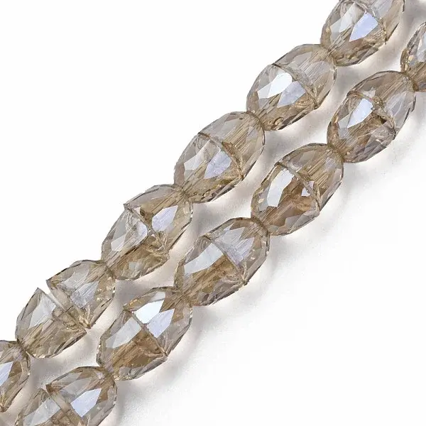 Electroplate Transparent Glass Beads Strands
