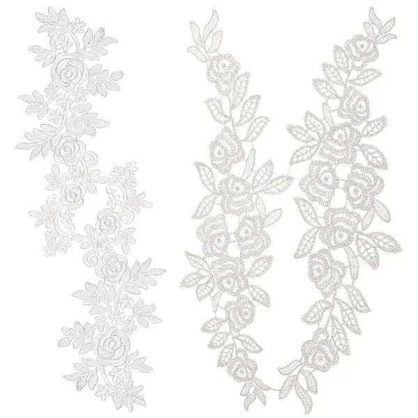 2 Sets 2 Style Lace Embroidery Costume Accessories