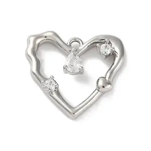 Ion Plating(IP) Brass Micro Pave Cubic Zirconia Pendants