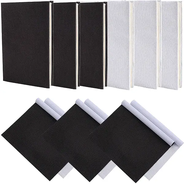 6 Sheets 2 Colors Linen Book Covers