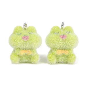 Flocking  Opaque Resin Pendants