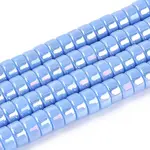 AB Color Plated Opaque Glass Beads Strands